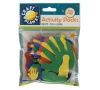 Craft Planet Crafty Foam Carnival Hands and Feet Assorted Colours Pack of 30