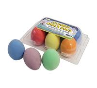 Craft Planet Eggs Chalk, Multicoloured, Pack of 6, Art & Craft Fun, Kids, Drawing, Pavement, Playground, School, Home, Garden, Games, Paper