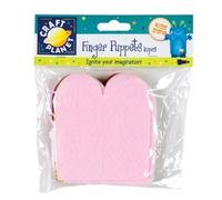 Craft Planet Finger Puppets 10 Pack Assorted Colours, Ready Cut Felt Shapes, Party Fillers, Craft Accessories For Toddlers Tiny Hands, Craft Toys, Nursery Activity, Make Mini Farm Animals
