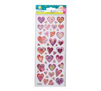 Craft Planet Fun Stickers Glitter Hearts Stickers For Young Crafters Collection, For Posters, Card Making, Scrapbooking, Party Bag Fillers, Sticker Book, Reward Chart Stickers, Invites, Craft Supplies