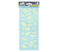 Craft Planet Fun Stickers, Glow in The Dark Material Safari, for Young Crafters, Room Decor, Bedroom Wall Stickers, Accessories, Create Wallpaper Art, Light Switch Kids Bedroom
