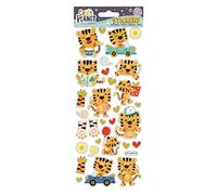 Craft Planet Fun Stickers, Happy Tiger, for Young Crafters Collection, Posters, Card Making, Scrapbooking, Party Bag Fillers, Sticker Book, Reward Charts, Invites, Crafts