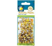 Craft Planet Glitter Stars 5g Gold & Silver Colours 6mm, Shiny Sparkly Shapes, Crafts Supplies, Scrapbooking, Card Making, Table Confetti, Decorative Paper Detail, Star Sequins, Apply with Glue