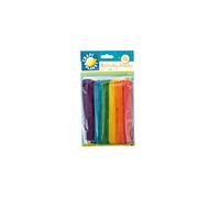 Craft Planet Lollipop Sticks Approx 50 Pieces, Assorted Colours, Extra Large Wooden Lolly Sticks, Art & Crafts Projects Model Making, Lolly, Cake Pop Stick, Plant Labels, Ice Lolly Stick Wood Coloured