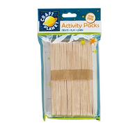 Craft Planet Lollipop Sticks Approx 50 Pieces, Natural, Extra Large Wooden Sticks, Art, Crafts Projects, Model Making, Cake Pop, Plant Labels, Ice Lolly Stick Wood Coloured