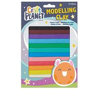 Craft Planet Modelling Clay - 12 Colours for Model Making, Plasticine, Playdoh Alternative, Toys, Jewellery Making, Figures & Characters, Gifts