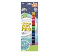 Craft Planet Paint Pens - 12 Kids Washable Paint Sticks In Assorted Bright Colours - Perfect Paint Option For Kids, Toddlers, Baby, For Finger Painting, Poster Art, Handprints, Crafts & Window Art