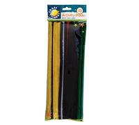 Craft Planet Pipe Cleaners 300mm 20 Pack 6 Vivid Colours, Long Chenille Stems, Craft Supplies, Wire Pipecleaners, Fluffy Tinsel Wands For Crafts, Crafting Pipes, Autumn, Christmas