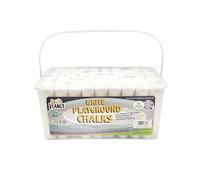 Craft Planet Playground Chalk, White, Pack of 52, Art & Craft Fun, Kids, Drawing, Pavement, Playground, School, Home, Garden, Games, Paper