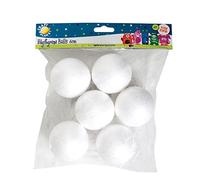 Craft Planet Polystyrene Balls 6 Pieces, White, 6cm, Shapes For Arts And Crafts, Basic Polystyrene Shapes, Perfect Base, Decoupage, Painting, Bauble-Making, Art Set & Craft Kit Supplies