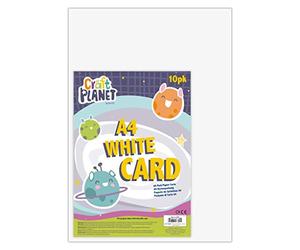 Craft Planet White Card A4 210gsm 10 Sheets, Essential Art & Craft Supplies, Paper Crafting, Card Crafting, Plain Sheets, Blank Cardstock, Stationery Supplies, A4 Cardstock