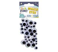Craft Planet Wiggle Eyes 40 Pieces Round Black & White Assorted Sizes, For Crafts, Art & Craft Fun, Crafting Basic Supplies, Embellishments, Eye Stickers, Home, School, Craft Accessories, Decorations