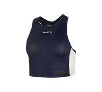Craft Pro Hypervent Cropped Running Shirt Women - Dark Blue, Size XL