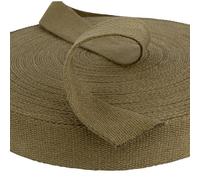 CRAFT Queen LTD Cotton Bag Strapping 35mm Wide - Heavy Duty Cotton Webbing Strap for Bag Making, Rucksack Straps, Upholstery & Craft Projects, Available in Many Lengths and Colours(Khaki,5)