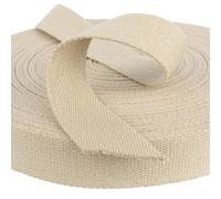 CRAFT Queen LTD Cotton Bag Strapping 35mm Wide - Heavy Duty Cotton Webbing Strap for Bag Making, Rucksack Straps, Upholstery & Craft Projects, Available in Many Lengths and Colours(Stoney,1)