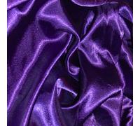Craft Queen LTD Satin Fabric by The Metre - 60 Inch Wide Satin Roll for Wedding Dresses, Bespoke Tailoring & Decoration Projects - Soft, Smooth, Silk-Like Finish(Deep Purple,5 Metre)