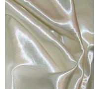 Craft Queen LTD Satin Fabric by The Metre - 60 Inch Wide Satin Roll for Wedding Dresses, Bespoke Tailoring & Decoration Projects - Soft, Smooth, Silk-Like Finish(Cream,1 Metre)
