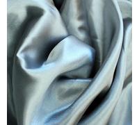 Craft Queen LTD Satin Fabric by The Metre - 60 Inch Wide Satin Roll for Wedding Dresses, Bespoke Tailoring & Decoration Projects - Soft, Smooth, Silk-Like Finish(Silver,5 Metre)