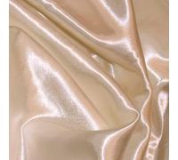 Craft Queen LTD Satin Fabric by The Metre - 60 Inch Wide Satin Roll for Wedding Dresses, Bespoke Tailoring & Decoration Projects - Soft, Smooth, Silk-Like Finish(Champagne,1 Metre)
