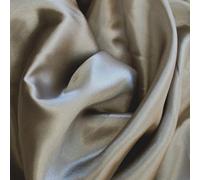 Craft Queen LTD Satin Fabric by The Metre - 60 Inch Wide Satin Roll for Wedding Dresses, Bespoke Tailoring & Decoration Projects - Soft, Smooth, Silk-Like Finish(Beige,10 Metre)