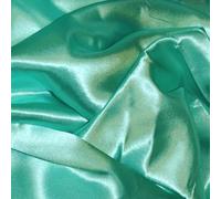 Craft Queen LTD Satin Fabric by The Metre - 60 Inch Wide Satin Roll for Wedding Dresses, Bespoke Tailoring & Decoration Projects - Soft, Smooth, Silk-Like Finish(Mint,1 Metre)