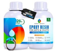 Craft Resin 1L Crystal Clear Epoxy Resin Kit - Food Safe & Uv Resistant For Diy, Wood, Jewellery Making, Coasters, Mould Casting
