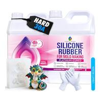CRAFT RESIN 4000g Silicone Mold Making Kit - Shore 30A Hardness, Clear Liquid Silicone Rubber for Resin Casting, Soap & Candle Molding - Non-Toxic & Highly Flexible, 1:1 Mix Ratio Silicon