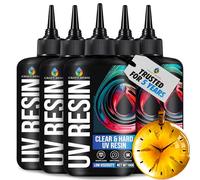 CRAFT RESIN 500g UV Resin Kit Hard Type Low Viscosity - Crystal Clear and No-Yellowing UV Resin Glue for DIY, Jewelry Making, Molds Casting and Polymer Clay Projects - Fast Cure under UV Light