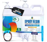 Craft Resin 8L Crystal Clear Epoxy Resin Kit - Food Safe & Uv Resistant For Diy, Wood, Jewellery Making, Coasters, Mould Casting