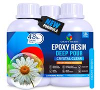 Craft Resin Deep Pour Epoxy Resin Kit, 5 cm Pours, Crystal Clear, 1.5L | Bubble Free, UV Resistant & Low Viscosity Casting Resin Epoxy for River Tables, Wood, Flower Preservation & DIY Crafts