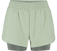 Craft - Road running shorts with integrated cycling shorts - Adv Essence 2-In-1 Shorts 2 W Glacial for Women in Recycled Polyester - Size L - Green Green L