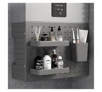 Craft Room Garage Kitchen Peg Board, Pegboard Organizer Kit Metal Wall Mount Display Perforated Board With Accessories Black Multiple Sizes(45x20x30cm)