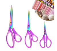 Craft Scissors Set | 3-Piece Fabric Cutter Set - Scrapbooking Craft Scissors - for Use at Home, School, Office, Crochet, Classroom, Quilting and Cards