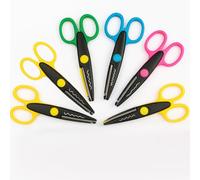 Craft Scissors Set of 7 Patterns - Creative Pinking Shears for Card Making, Scrapbooking, Art & DIY Paper Crafts (7 Colours)