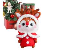 Craft Set for Christmas Felt Ornaments - Craft Set for Rabbit and Elk Pendant Decoration, Animal Decoration Material Package - for Children and Adults Christmas Tree Wall Room Classroom Rear View