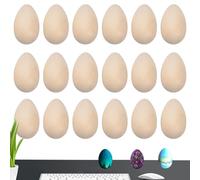 Craft Set With Easter Eggs: DIY Eggs Made Of Natural Wood, Pack Of 20 Paintable Eggs, Christmas Decoration Kit, Decoration | EggsdeDiy Wooden Natura