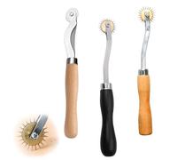 Craft Sewing Tracing Wheel Set, 3PCS Stainless Steel Roller with Wooden and Black Handles, DIY Handmade Sewing Process Tools