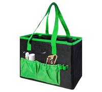 Craft Shopping Bag, Craft Organiser Bag, Nylon Craft Bag with Handles, Multifunctional Scrapbook Bag Craft Organizer with Transparent Label Window for Pens, Markers, Stapler, P
