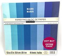 Craft Smart or Recollection's Blues 12" x 12" Card Stock Paper Pad, 48 Double side sheets, Acid-Free