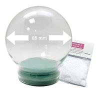 Craft Snow Globe Replacement Glass with 1 x Snow | DIY Craft Glass | Repair Snow Globe | Make Your Own Glass Snow Globe | 65 mm Diameter | 40001