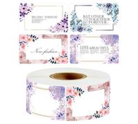 Craft Sticker Labels - Sticker Roll, Flower Design Tag Sheets, Blank Area for Notes | Perfect for Jelly Jars Jars Canning DIY Wrapping Party Favors Home Craft Decoration Projects