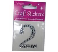 Craft Stickers 5cm Diamante Encrusted Letters & Numbers (2)