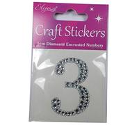 Craft Stickers 5cm Diamante Encrusted Letters & Numbers (3)