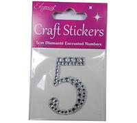 Craft Stickers 5cm Diamante Encrusted Letters & Numbers (5)