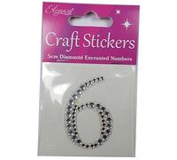 Craft Stickers 5cm Diamante Encrusted Letters & Numbers (6)