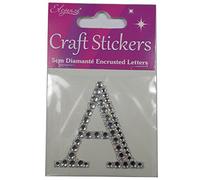 Craft Stickers 5cm Diamante Encrusted Letters & Numbers (A)