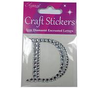 Craft Stickers 5cm Diamante Encrusted Letters & Numbers (D)