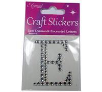 Craft Stickers 5cm Diamante Encrusted Letters & Numbers (E)