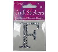 Craft Stickers 5cm Diamante Encrusted Letters & Numbers (F)