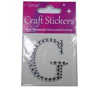 Craft Stickers 5cm Diamante Encrusted Letters & Numbers (G)